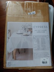 Cypress Easy Care Textured Tablecloth 52″ X 70″ Yolk Oblong