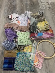 Huge Lot of Brand New Sewing Squares And Patches Scrap Material And Supplies