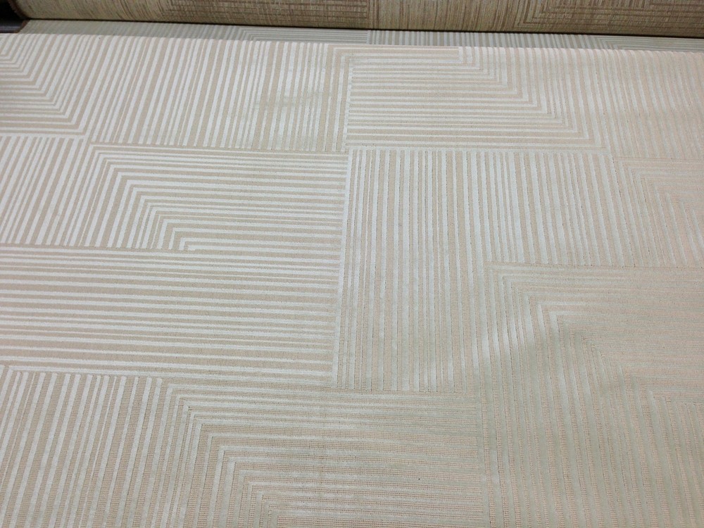 DONGHIA FABRIC JACKSON WILLOW WHITE STRIPE VELVET UPHOLSTERY FABRIC BY THE YARD