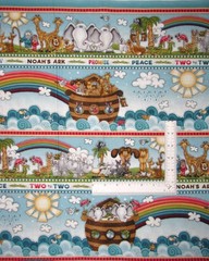 Noah’s Ark Stripe Fabric By Yard Bible Story Religious Cotton by Henry Glass