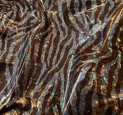 3 Yard Rust Silver Hologram 1way Stretch Knit Fabric 54” Width