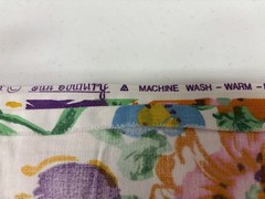 Vtg Waverly Decor Floral Fabric White Background with Flowers Sun Country