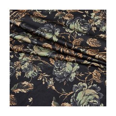 StangH Black Velvet Curtains 84 inches Long – Printed Floral De… USA FAST SHIP