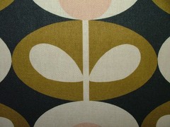 Orla Kiely Cotton Fabric Oval Flower Seagrass Curtain Upholstery Cushion Craft