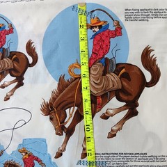 VIP Cranston Print Works Cowboy Appliques Cotton Panel 17″ x 44″
