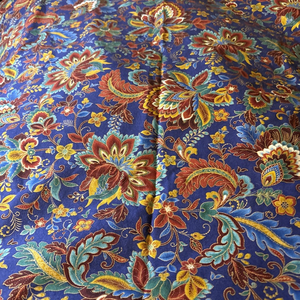 Fashion Fabric Cotton Multi Color . Brown Gold Blue Green Design 39”X41”