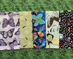 Bug Jar Quilt Fabric, 25 Assorted 4 1/2”x6” Rectangles, FREE Bug Jar Pattern #1