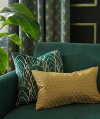 Chrysler Art Deco Soft Plush Velvet Fabric Curtain Upholstery Settee Cushion Use