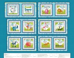 Studio e Fabrics ~ Silly Safari Wild Animal ~ 100% Cotton Soft Fabric Book Panel