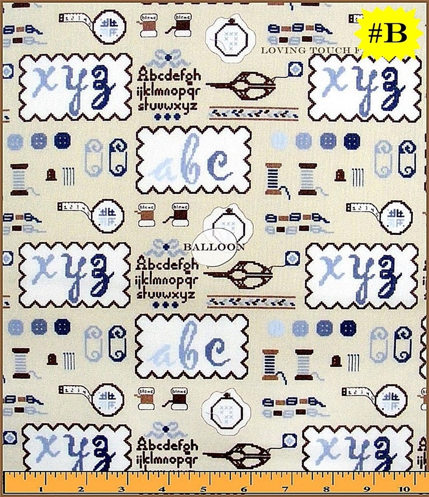 LICIEN LITTLE SEWING THEME SCISSORS BUTTONS THREAD FABRICS (MAKE A SELECTION)