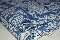 3 Yard Hand Block Floral Print 100%Cotton Fabric NO TARRIF CHARGES 100%✅ZK_190