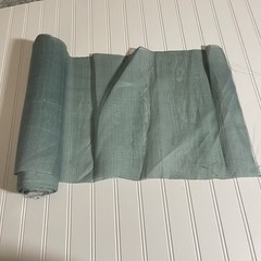 Raw SILK Light GREEN FABRIC 3 Yards x 14 Inches Wide or 108 Inches x 14 Wide