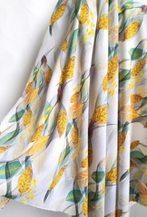 55” Wide By Yards Leaf Pattern Viscose Fabric Soft Rayon Cotton Material Summer