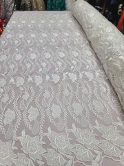 Off White Guipure Venice Medium to Heavy Weight Lace Fabric by the Yard Floral