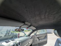 Alcantara Style Black Headlining Stretch Suede Fabric Car Headliner Trim Dash