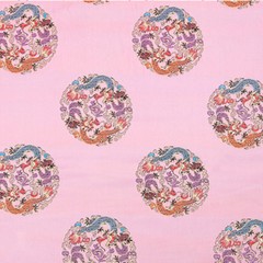 Silky Satin Fabric Chinese Floral Dragon Jacquard Brocade Upholstery Tang Suit