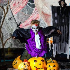 Halloween Creepy Cloth Haunted House Decor 8 Pack (3 Black/3 White/2 Red) 76X30″