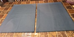 2pcs dark teal textured satiny weave upholstery fabric, 68″Wx114″L & 110″L