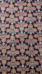 Vintage 60s 70s Translucent Mod Gothic Floral Specialty Fabric 86×45”