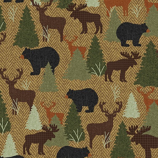 Winter Forest By Benartex – Caramel All Over Forest #16001-35