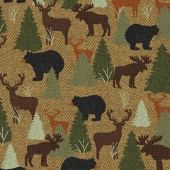 Winter Forest By Benartex – Caramel All Over Forest #16001-35