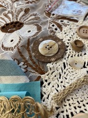 MULTICOLOR Slow Stitch Junk Journal Kit Craft Sewing Fabric Vintage – 60+