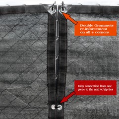 5′ 6′ 8′ Black Fence Windscreen Privacy Screen Shade Cover Fabric Mesh Garden