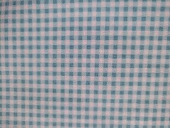 Vintage Timeless Treasures Turqoise Gingham Fabric 66 Inches Almost 2 Yards