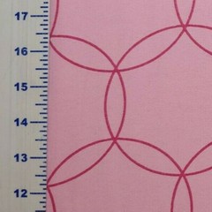 Pink FLANNEL Pink Circles All Cotton Fabric BY THE YARD 46 Inches WIDE