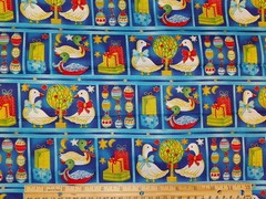 Blue BG-Ornaments Geese Presents 3-Yards (108″) x 44″ Fabric-L146