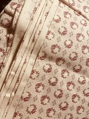 Vintage Light Pink Calico Cotton Quilt Fabric Cabbage Rose BTHY