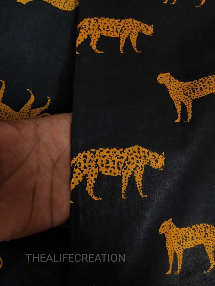 Hand Block Print Fabric Indian 100% Cotton Natural Vegetable Color 5 Yard Fabric