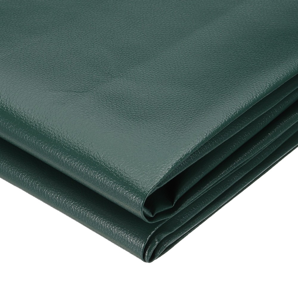 63×39.4in Faux Leather Sheets, Faux Leather Fabric Vinyl PVC, Dark Green