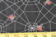 By 1/2 Yd, Lavender & Red Spiders on White & Black Cotton, Andover, Carle, P7071