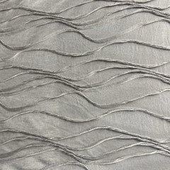 Three Dimensional Textured Pleated Unique Gray 60″W Fabric Lot of 5 Of Yards $15