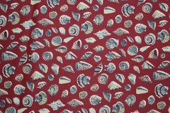 Sewing Fabric Home Dec Decor 46″ x1/2 yd Waverly HS Island Seashells Shells