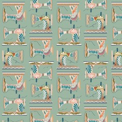 COUNTRY SEWING CLUB ~ Sewing Machines on Sage Green ~ Thread & Ink Designs
