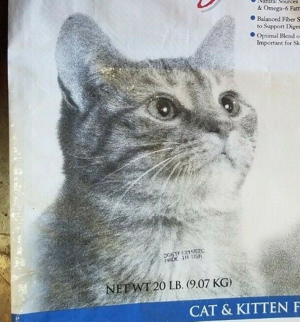 Empty Cat Kitten Feed Woven Plastic Bag Sack Loyal Crafts Art Repurpose