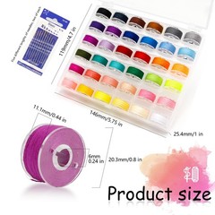 82Pcs Sewing Thread kit, 36 Assorted Colors Machine Threads with 36 Color