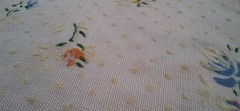 VTG Unused Pink Floral Rose Print Dotted Swiss Fabric 1.5 Yard X 44″ Estate Find