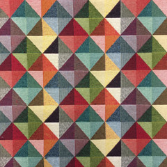 Tapestry Rhombus Square Upholstery Fabric Woven Gobelin Cushion Curtains 140cm