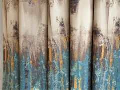 Abstract Love Damask Upholstery Fabric By The Yard, Printed Velvet Fabric
