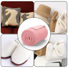 Hahafelt Sherpa Fabric Faux Lambskin Thermal Lined Fur Sherpa Fleece Fabric for
