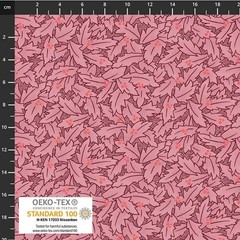 Stof European Quilting Colour Rhythm Graphic Leaves Rose Cotton Fabric By Yd