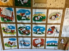 Little Golden Book Fabric Poky Little Puppy Panel Cotton Quilt/ Book Cut Sew Dog