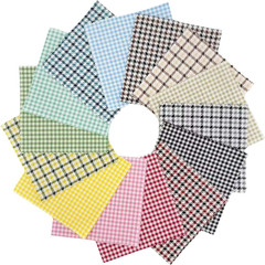5X5 Inch Gingham Fabric Squares,Charm Packs Clearance,Pre-Cut Houndstooth Patter
