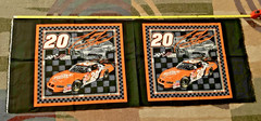 Two Nascar Tony Stewart Cotton Craft Sewing Pillow Panels #20 Home Depot 2002
