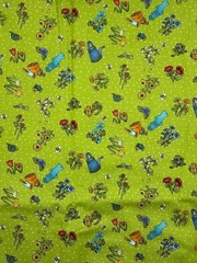 Green Gardening Fabric QT Express Nancy Smith Lynda Milligan Cotton 44″ 2.5 Yard