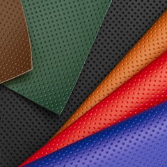Dotted Stretch Vinyl Fabric Faux Leather Pleather Auto Upholstery 54″ Wide BTY