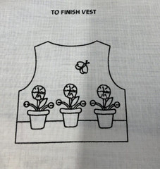 DREAMSPINNERS POT FULL OF POSIES ADULT VEST PANEL, XS-L, 36″ L x 60″ W
